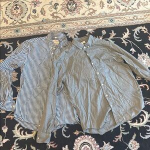 Men's Checkered and Solid Button-Up Shirts